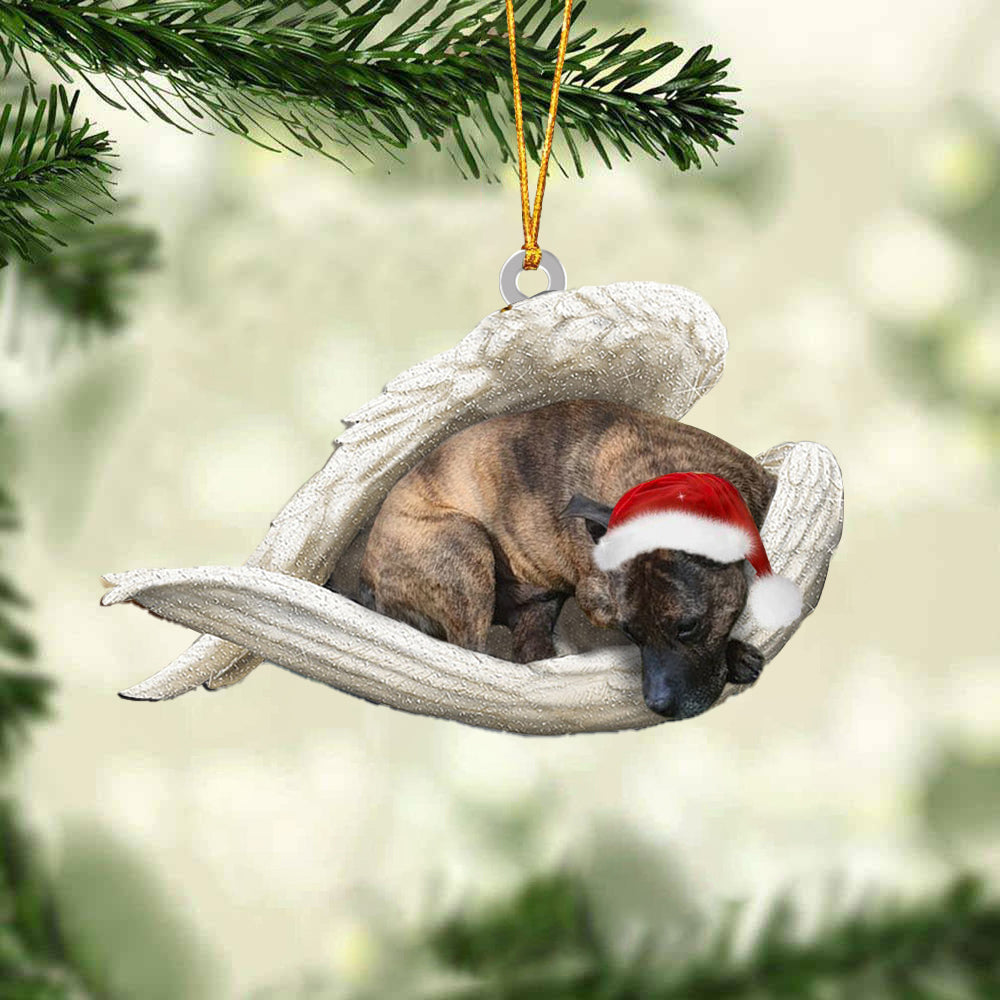 Brindle Staffy Sleeping Angel Christmas Ornament Godmerc - Best gifts your whole family