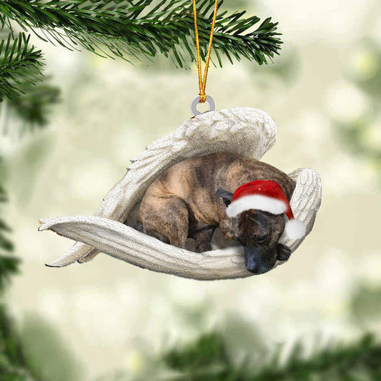 Brindle Staffy Sleeping Angel Christmas Ornament Godmerc - Best gifts your whole family