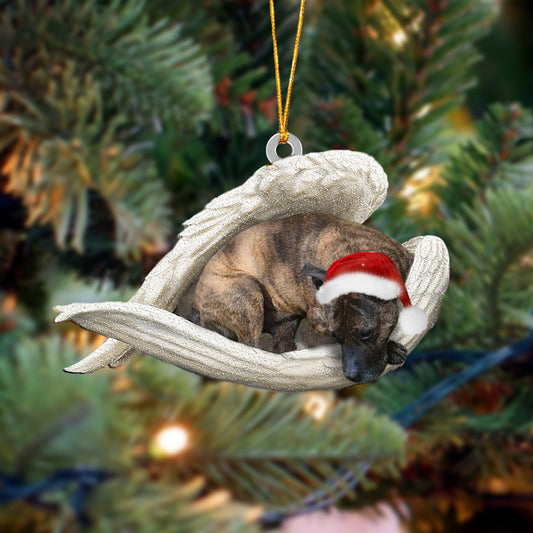 Brindle Staffy Sleeping Angel Christmas Ornament Godmerc - Best gifts your whole family