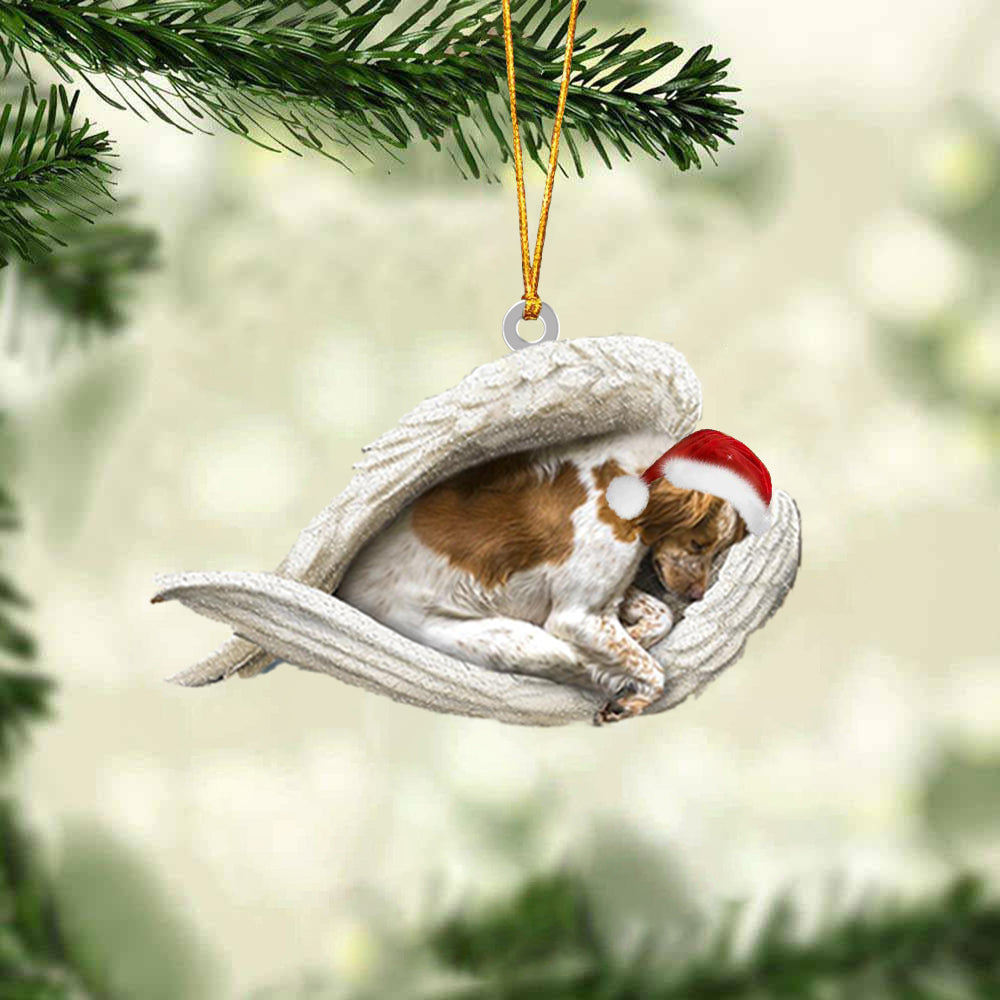 Brittany Spaniel Sleeping Angel Christmas Ornament Godmerc - Best gifts your whole family