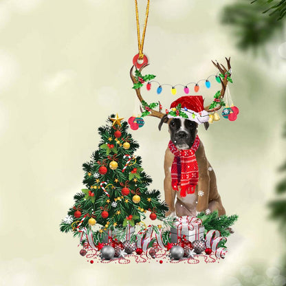 Brown Boxer-Christmas Tree Gift Hanging Ornament - Best gifts your whole family