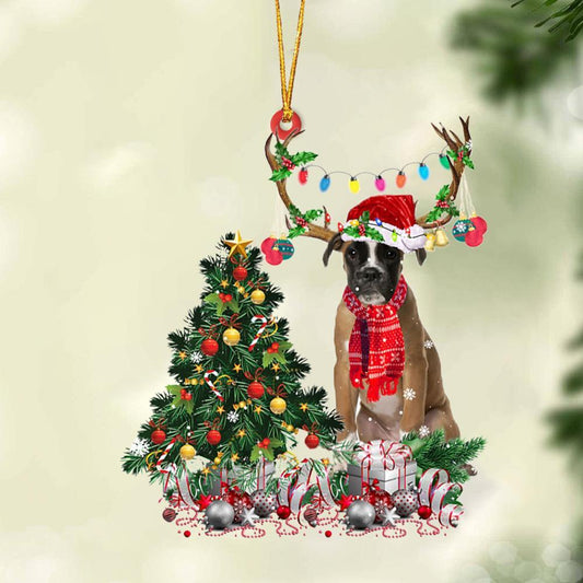 Brown Boxer-Christmas Tree Gift Hanging Ornament - Best gifts your whole family