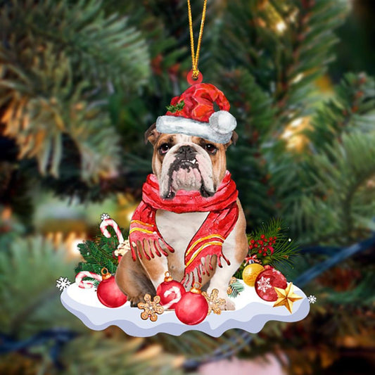 BROWN English Bulldog-Better Christmas Hanging Ornament - Best gifts your whole family