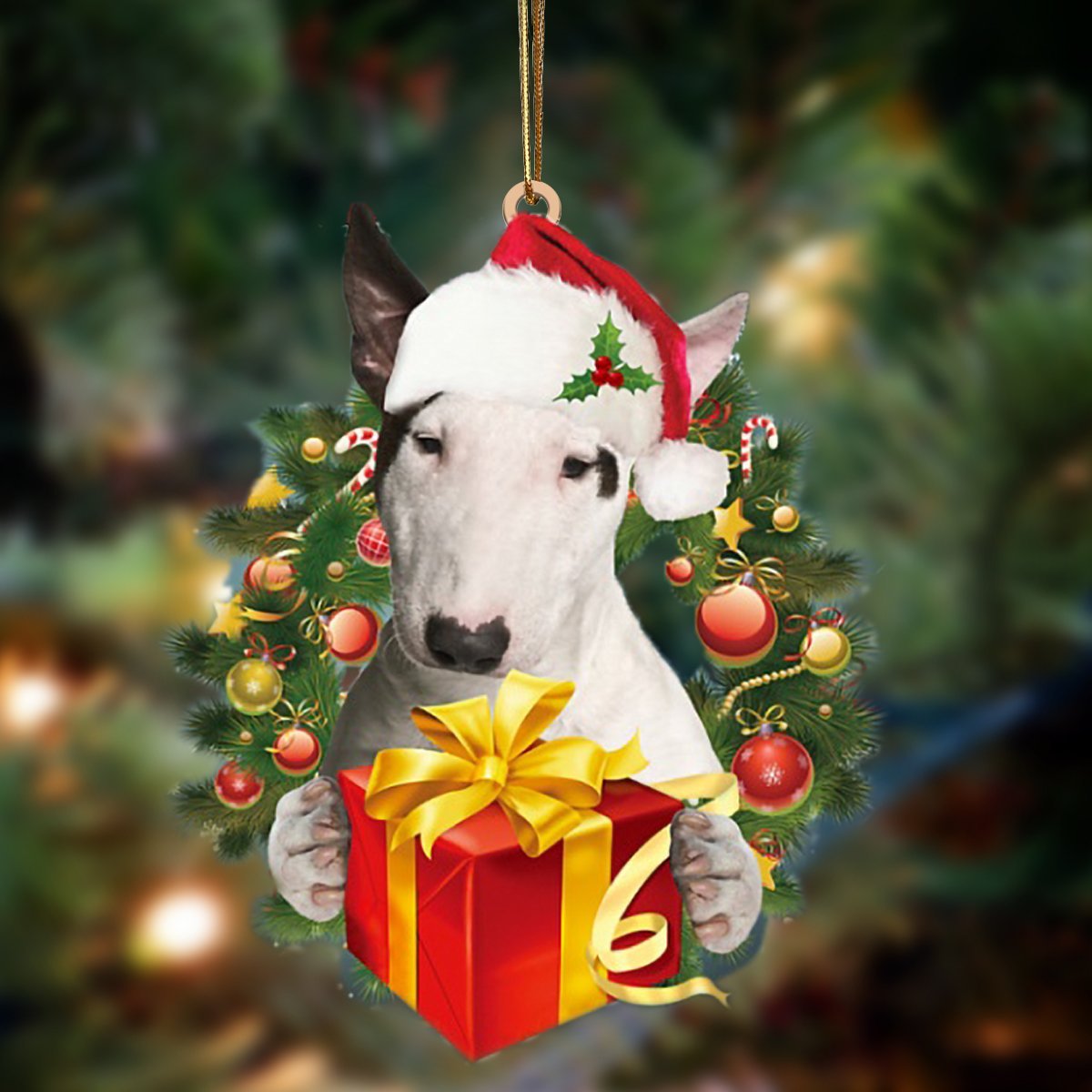 Bull Terrier-Dogs Give Gifts Hanging Ornament - Best gifts your whole family