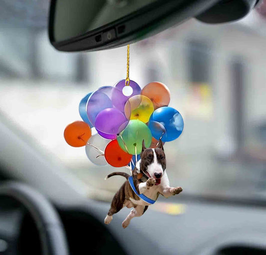 Bull Terrier Fly With Bubbles Dog Hanging Ornament Dog Ornament Godmerc - Best gifts your whole family