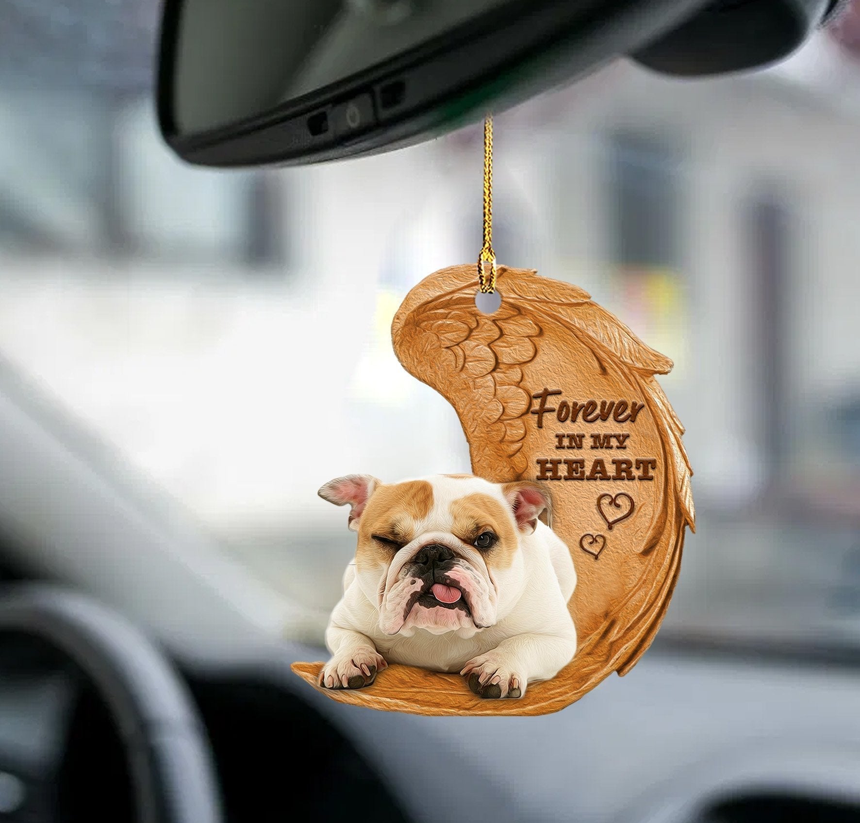 Bulldog Forever In My Heart Hanging Ornament-2D Effect - Best gifts your whole family