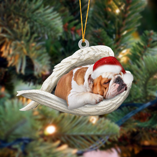 Bulldog Sleeping Angel Christmas Ornament Dog Christmas Hanging Ornament - Best gifts your whole family