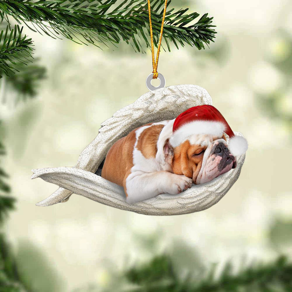Bulldog Sleeping Angel Christmas Ornament Dog Christmas Hanging Ornament - Best gifts your whole family