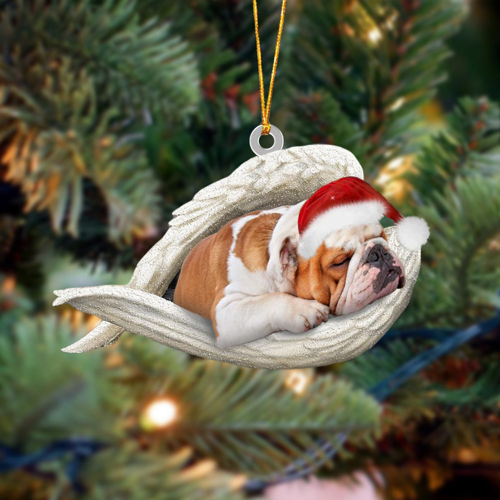 Bulldog Sleeping Angel Christmas Ornament Godmerc - Best gifts your whole family