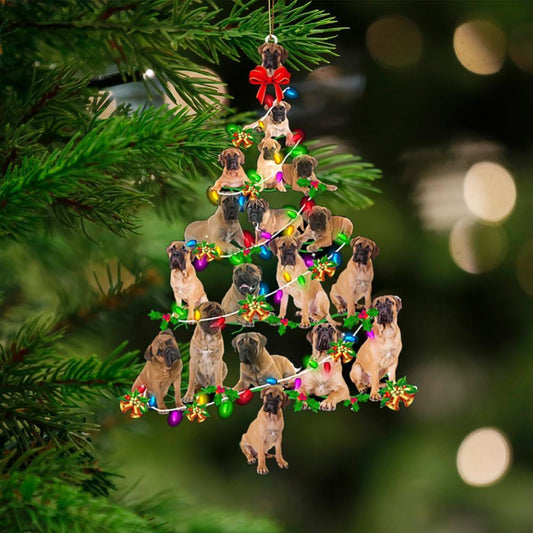 Bullmastiff-Christmas Tree Lights-Two Sided Ornament - Best gifts your whole family