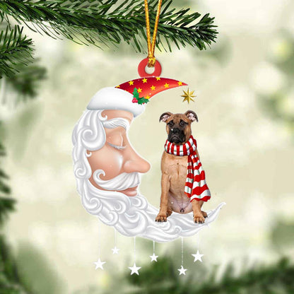 Bullmastiff With Santa Christmas Ornament Dog Christmas Ornament - Best gifts your whole family