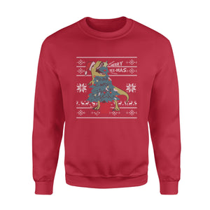 Merry Rex-mas tree - funny sweatshirt gifts christmas ugly sweater for men and women