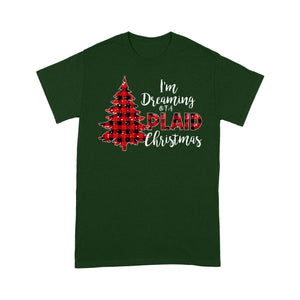 I'm Dreaming Of A Plaid Christmas Funny Buffalo Plaid.  Tee Shirt Gift For Christmas