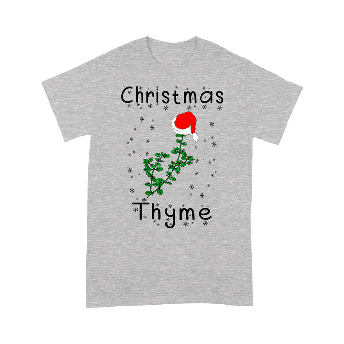 Funny Christmas Gift - Christmas Thyme Christmas Theme Pun  Tee Shirt Gift For Christmas