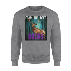 Fear the deer Buck - funny sweatshirt gifts christmas ugly sweater for men and women