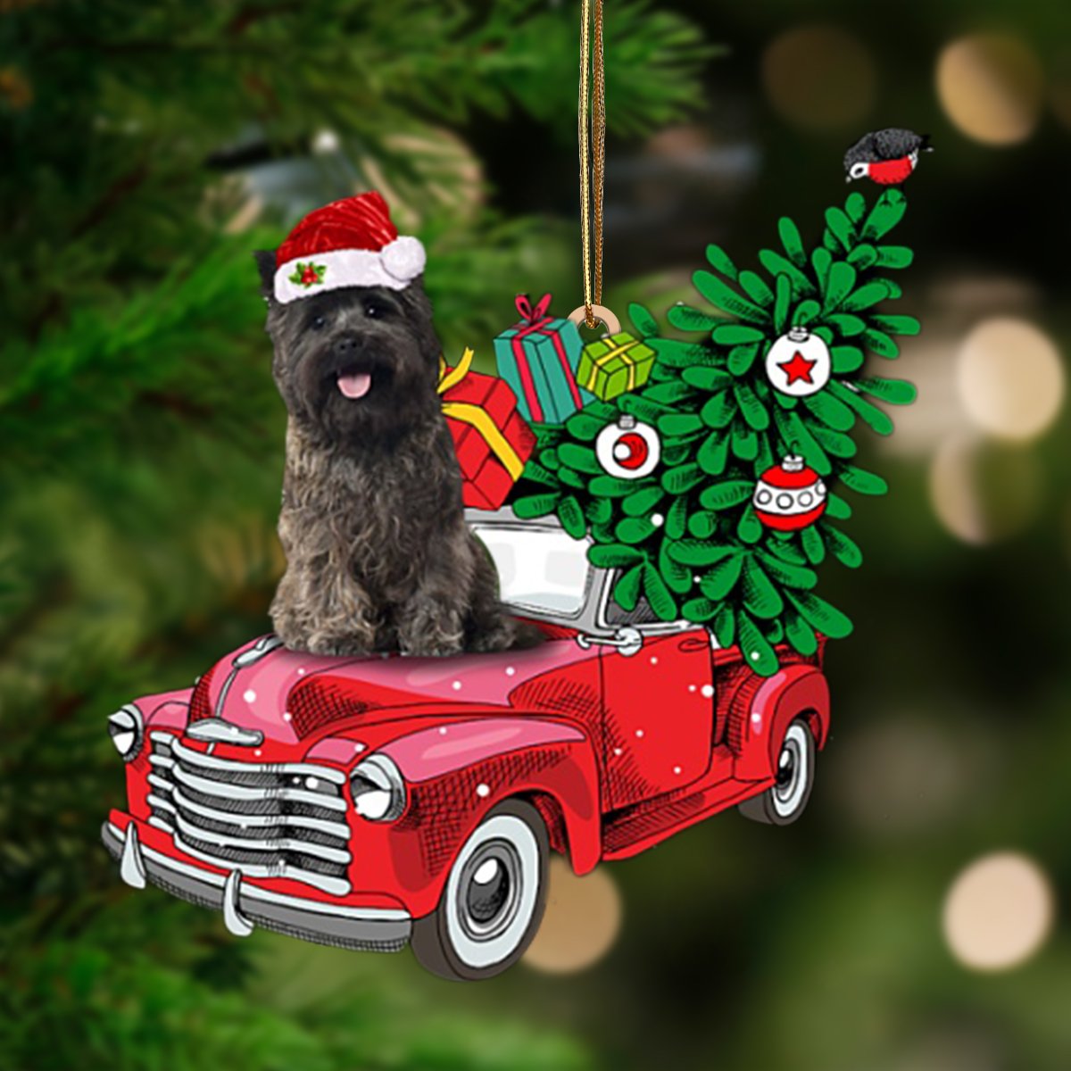 Cairn Terrier 2-Pine Truck Hanging Ornament - Best gifts your whole family