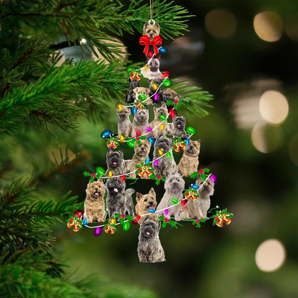 Cairn Terrier-Christmas Tree Lights-Two Sided Ornament - Best gifts your whole family