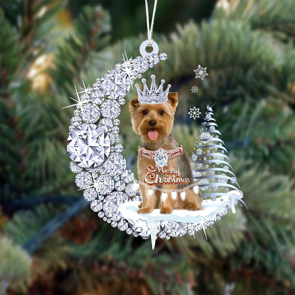 Cairn Terrier Diamond Moon Merry Christmas Ornament Dog Ornaments - Best gifts your whole family