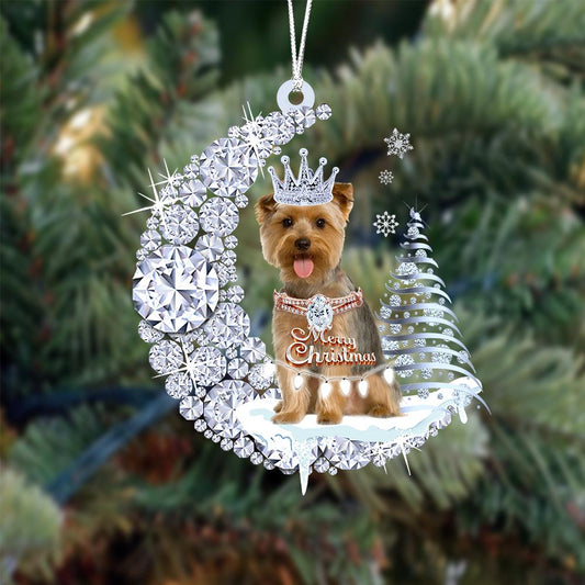 Cairn Terrier Diamond Moon Merry Christmas Ornament Dog Ornaments - Best gifts your whole family