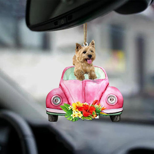 Cairn Terrier-Pink Hippie Car-Two Sided Ornament - Best gifts your whole family