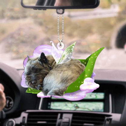 Cairn Terrier-Sleep On Fallen Leaves-Two Sided Ornament - Best gifts your whole family