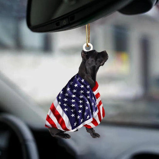 Cane Corso American Patriot Flag Two Sided Ornament - Best gifts your whole family