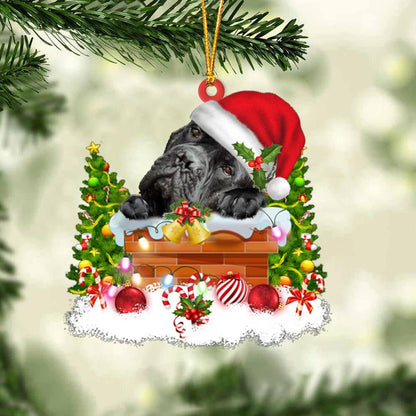 Cane Corso In The Chimney Hanging Ornament Dog Christmas Ornament - Best gifts your whole family