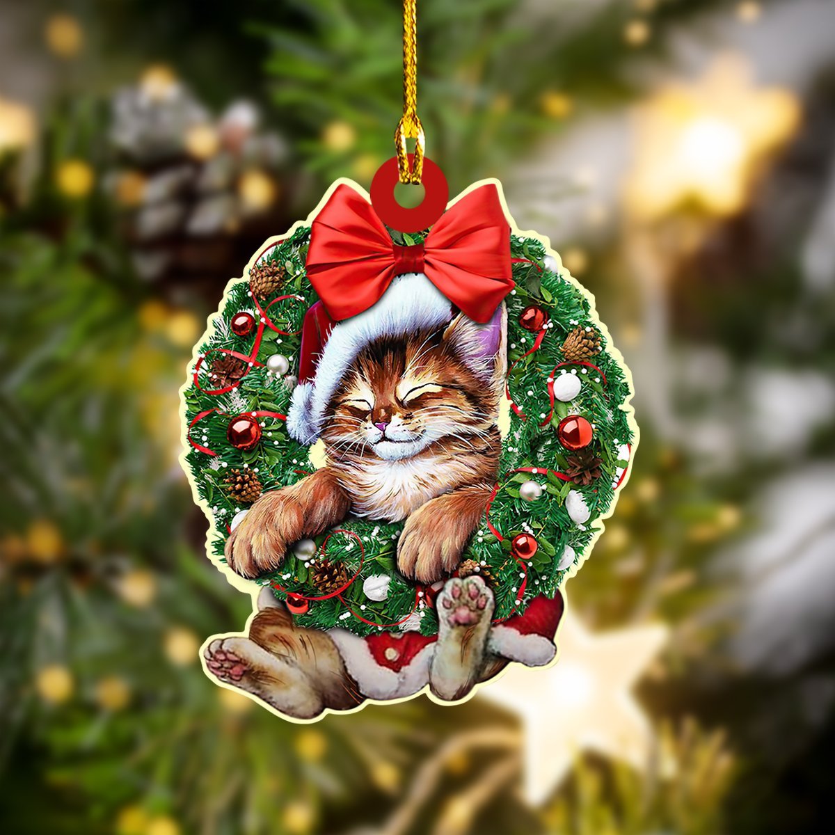 Cat Christmas Shaped Ornament Gift for Cat Lover - Best gifts your whole family