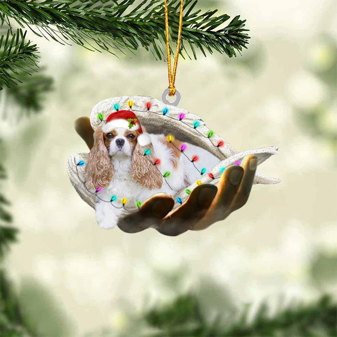 Cavalier King Charles Spaniel 2 Sleeping Angel In God Hand Christmas Ornament Godmerch Ornament - Best gifts your whole family