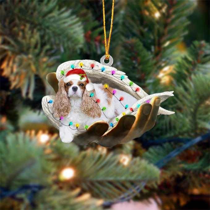 Cavalier King Charles Spaniel 2 Sleeping Angel In God Hand Christmas Ornament Godmerch Ornament - Best gifts your whole family