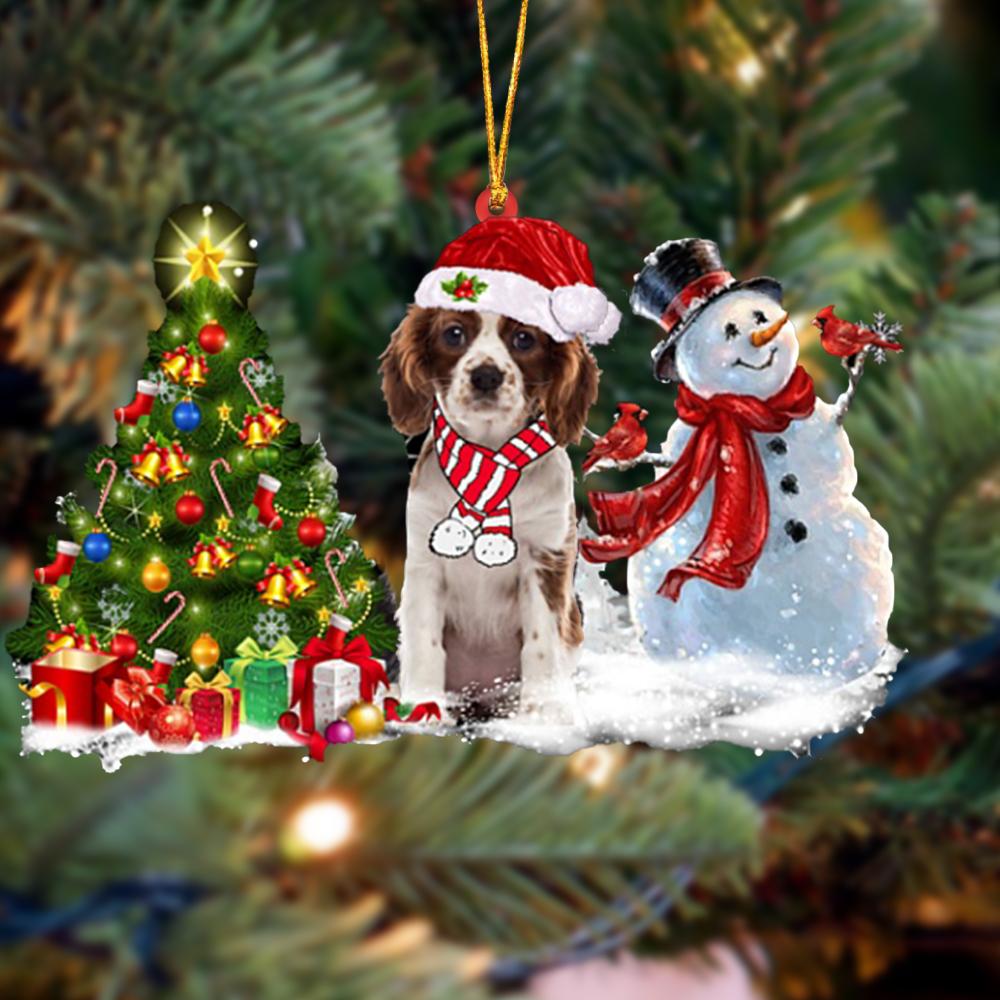 Cavalier King Charles Spaniel Christmas Snow Hanging Ornament Dog Ornament, Car Ornament, Christmas Ornament - Best gifts your whole family
