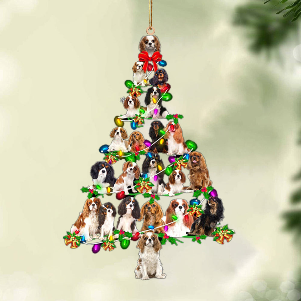 Cavalier King Charles Spaniel-Christmas Tree Lights-Two Sided Ornament, Christmas Ornament, Car Ornament - Best gifts your whole family