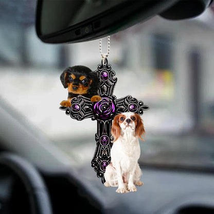Cavalier King Charles Spaniel Pray For God Car Hanging Ornament Dog Pray For God Ornament Godmerc - Best gifts your whole family