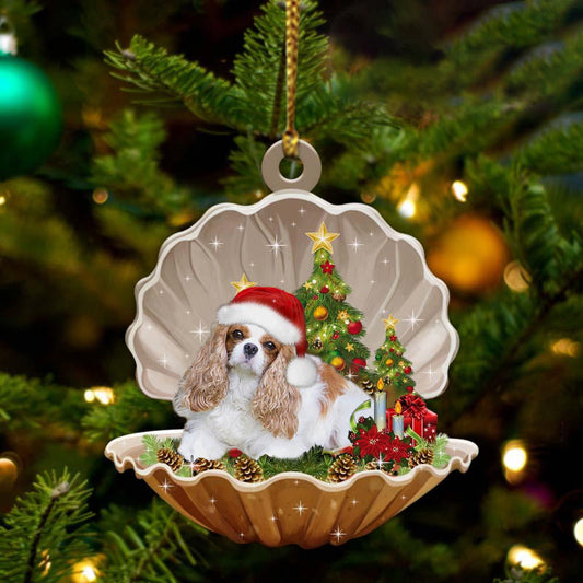 Cavalier King Charles Spaniel-Sleeping Pearl in Christmas Two Sided Ornament, Christmas Ornamet - Best gifts your whole family