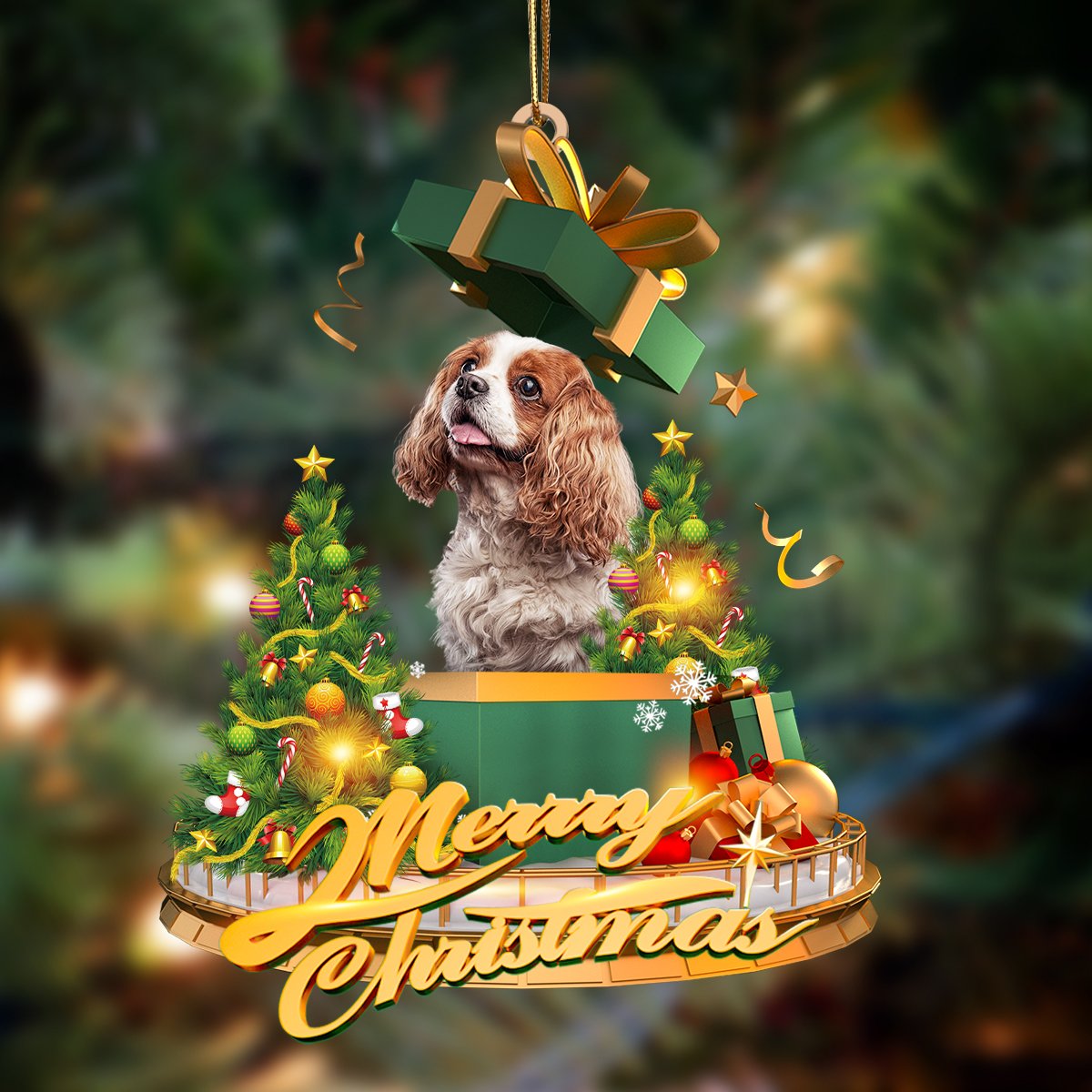 Cavalier King Spaniel-Christmas Gifts&Dogs Hanging Ornament - Best gifts your whole family