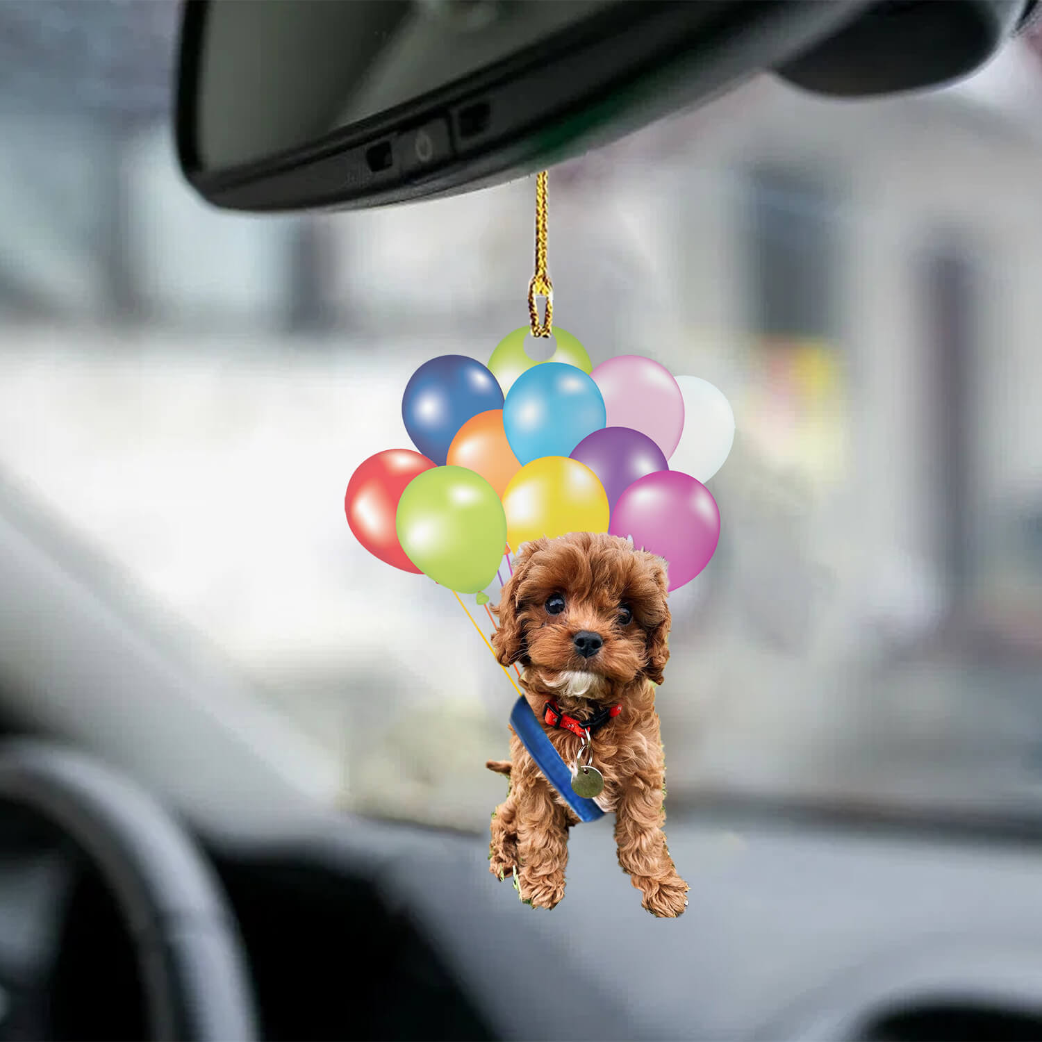 Cavapoo Dog Fly With Bubbles Dog Hanging Ornament Dog Ornament Godmerc - Best gifts your whole family