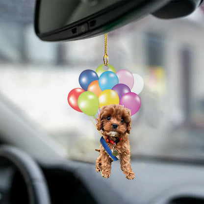 Cavapoo Dog Fly With Bubbles Dog Hanging Ornament Dog Ornament Godmerc - Best gifts your whole family