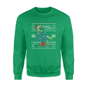 Merry Rex-mas tree - funny sweatshirt gifts christmas ugly sweater for men and women