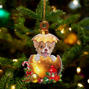 Chihuahua 03In Golden Egg Christmas Ornament - Best gifts your whole family