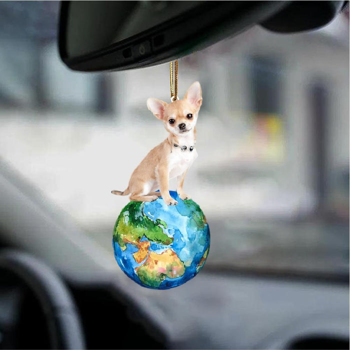 Chihuahua2-Around My Dog-Two Sided Ornament - Best gifts your whole family