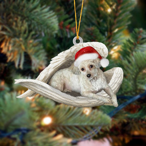 Chinese Crested 2 Sleeping Angel Christmas Ornament Godmerc - Best gifts your whole family