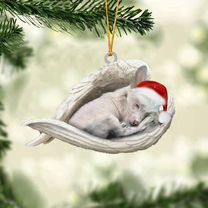 Chinese Crested Sleeping Angel Christmas Ornament Godmerc - Best gifts your whole family