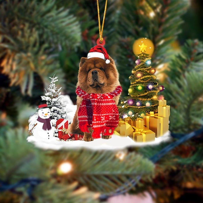 Chow Chow Christmas Ornament Christmas Tree Hanging Acrylic Ornament Gift - Best gifts your whole family