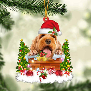 Cockapoo In The Chimney Hanging Ornament Dog Christmas Ornament - Best gifts your whole family