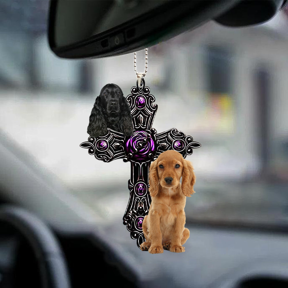 Cocker Spaniel Pray For God Car Hanging Ornament Dog Ornament Godmerc - Best gifts your whole family