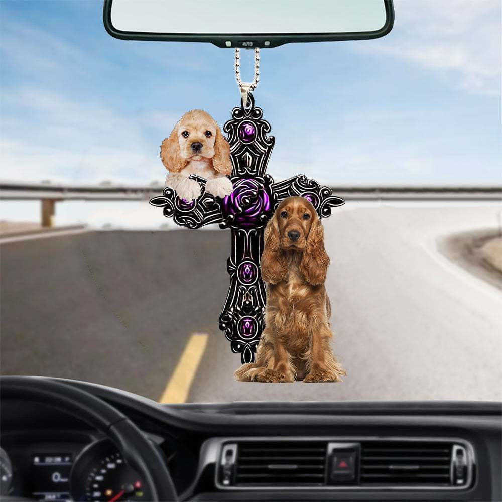 Cocker Spaniel Pray For God Car Hanging Ornament Dog Pray For God Ornament Godmerc - Best gifts your whole family
