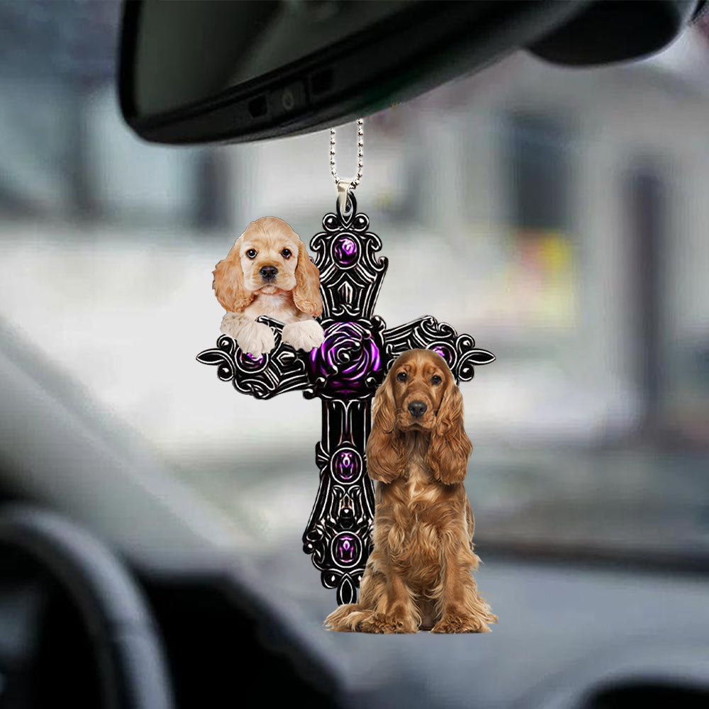 Cocker Spaniel Pray For God Car Hanging Ornament Dog Pray For God Ornament Godmerc - Best gifts your whole family