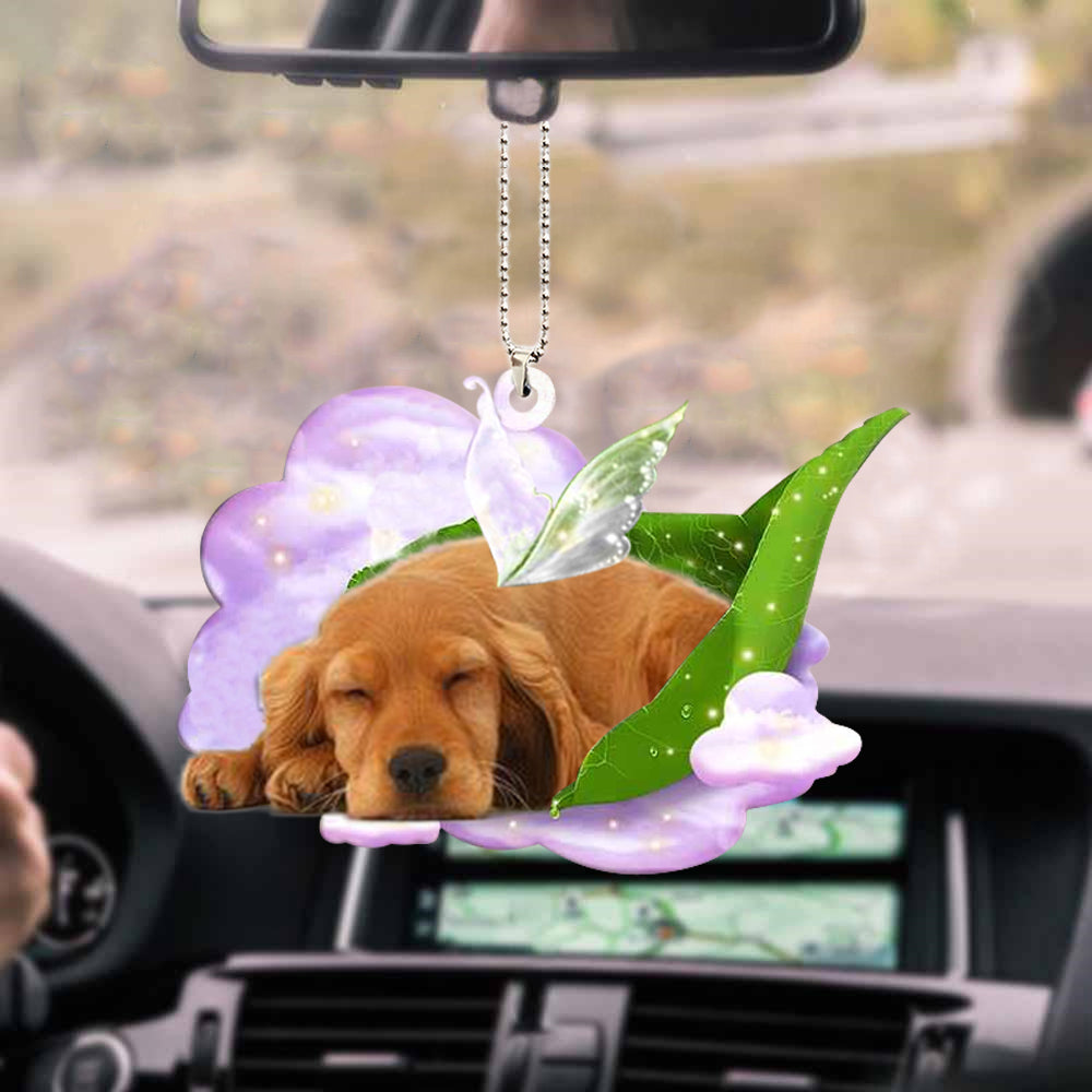 Cocker Spaniels-Sleep On Fallen Leaves-Two Sided Ornament - Best gifts your whole family