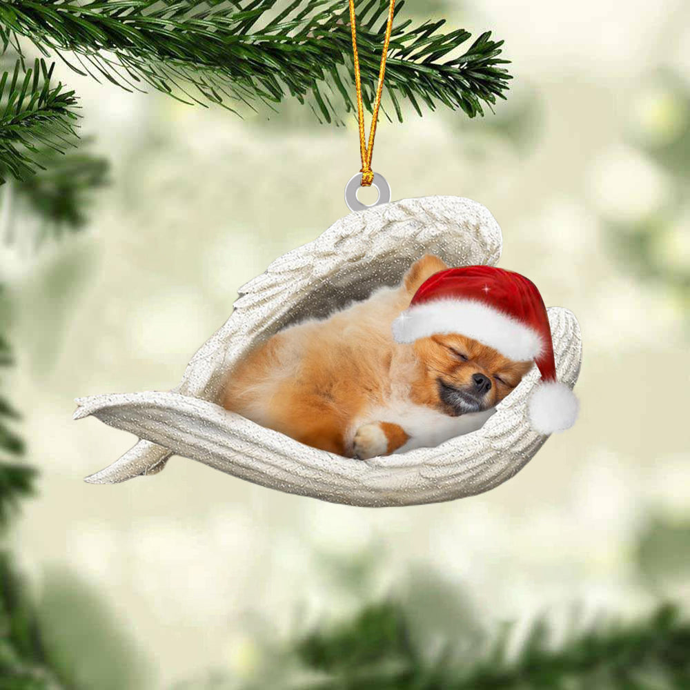 Cool Pomeranian Sleeping Angel Christmas Ornament Dog Christmas Hanging Ornament - Best gifts your whole family