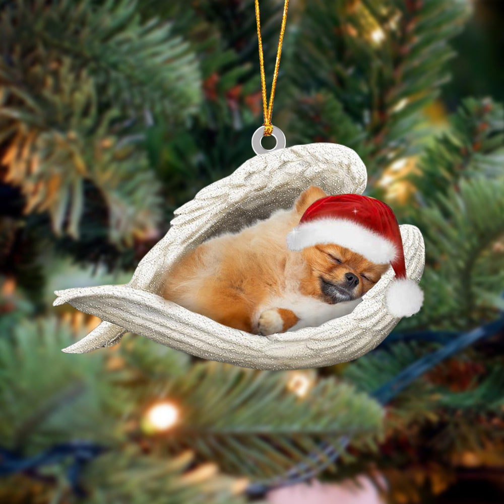 Cool Pomeranian Sleeping Angel Christmas Ornament Dog Christmas Hanging Ornament - Best gifts your whole family